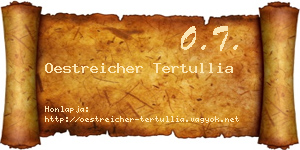 Oestreicher Tertullia névjegykártya